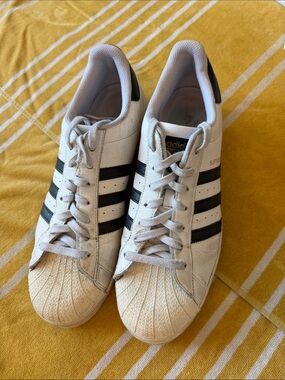 adidas White and Black Superstar Sneakers